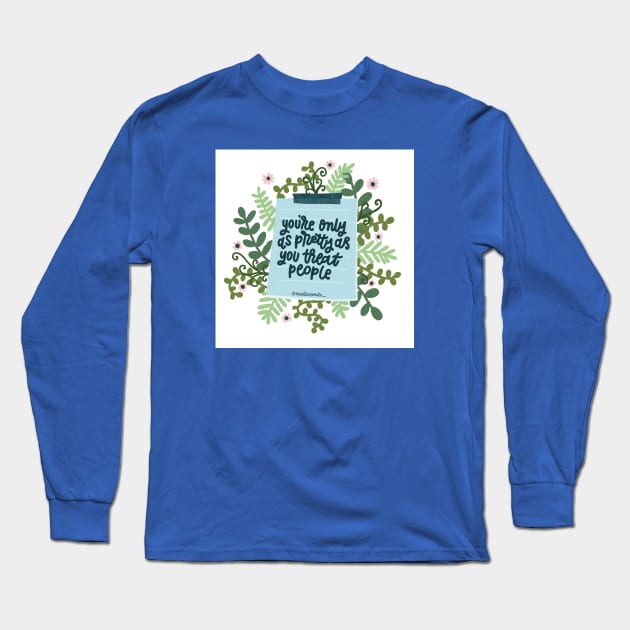 Be Kind Long Sleeve T-Shirt by Maddie Doodle